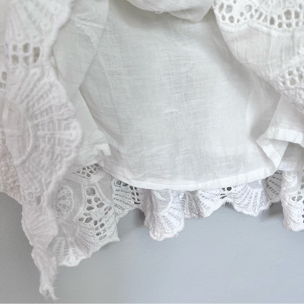 Soft Surroundings Off the Shoulder White Dress XL Lace Cottagecore Boho Bridal - Picture 7 of 13